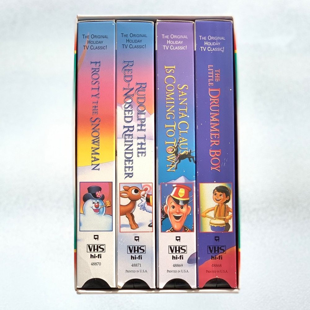 Christmas Classics 1993 VHS 4-Movies Set: Rudolph, Santa, Frosty, Drummer Boy - Picture 4 of 6